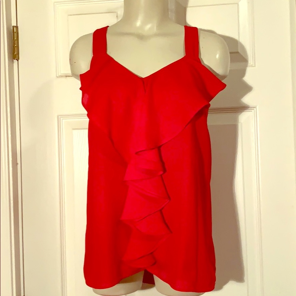 GUC Charlotte Ruse Red Ruffle Top